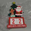 Christmas Advent Number Countdown Calendar 2025 – Wooden Tabletop Calendar Decoration, Home Office Decoration Calendar, Rotatable Square Countdown Calendar (Red/Green/Brown)
