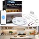 MYPLUS Under Cabinet LED Lights, 16.4ft LED Strip Lights, Tunable Color Temps and Bright 1123 Lumens,Dimmable, 14W, 24V Bluetooth APP Control Rope Lights for Bedroom,Vanity,Cabinet,Kitchen (197 inch)