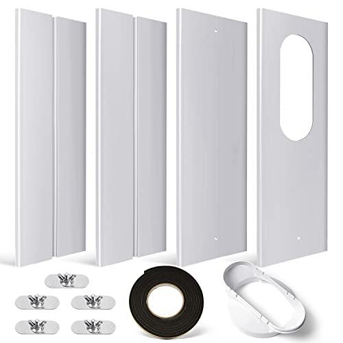 YoleShy Portable Air Conditioner Window Kit with Coupler Adjustable Window Seal for AC Unit, Sliding AC Vent Kit for 5 inches Exhaust Hose