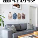 2 x Rustic Wooden Hat Hooks  Beech & Walnut Adhesive Wall Hooks for Hats, Damage-Free Installation, Multi-Purpose Holder for Keys, Scarves, Sunglasses  Space-Saving & Easy to Install (Set of 4)