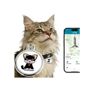 GPS Pet Tracker with Apple Find My Network, Android Compatibility, Real-Time Location Tracking, Water-Resistant (DINGWEIQI02)