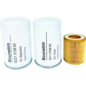 Filter Kit 6221372600 + 6211472600 + 6211473700 Compatible with Quincy Air Compressor Replacement Filter, Filtration Parts for Compressor QGS QRS