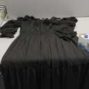 Scarlet Darkness Women Renaissance Off Shoulder Split Sleeve Smocked Waist Tiered Maxi Dress,2XL
