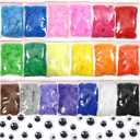 TOAOB 1900pcs 1 Inch Assorted Pom Poms with Wiggle Googly Eyes Multi Color Large Art and Crafts Pompoms Balls for DIY Art Crafts Decorations