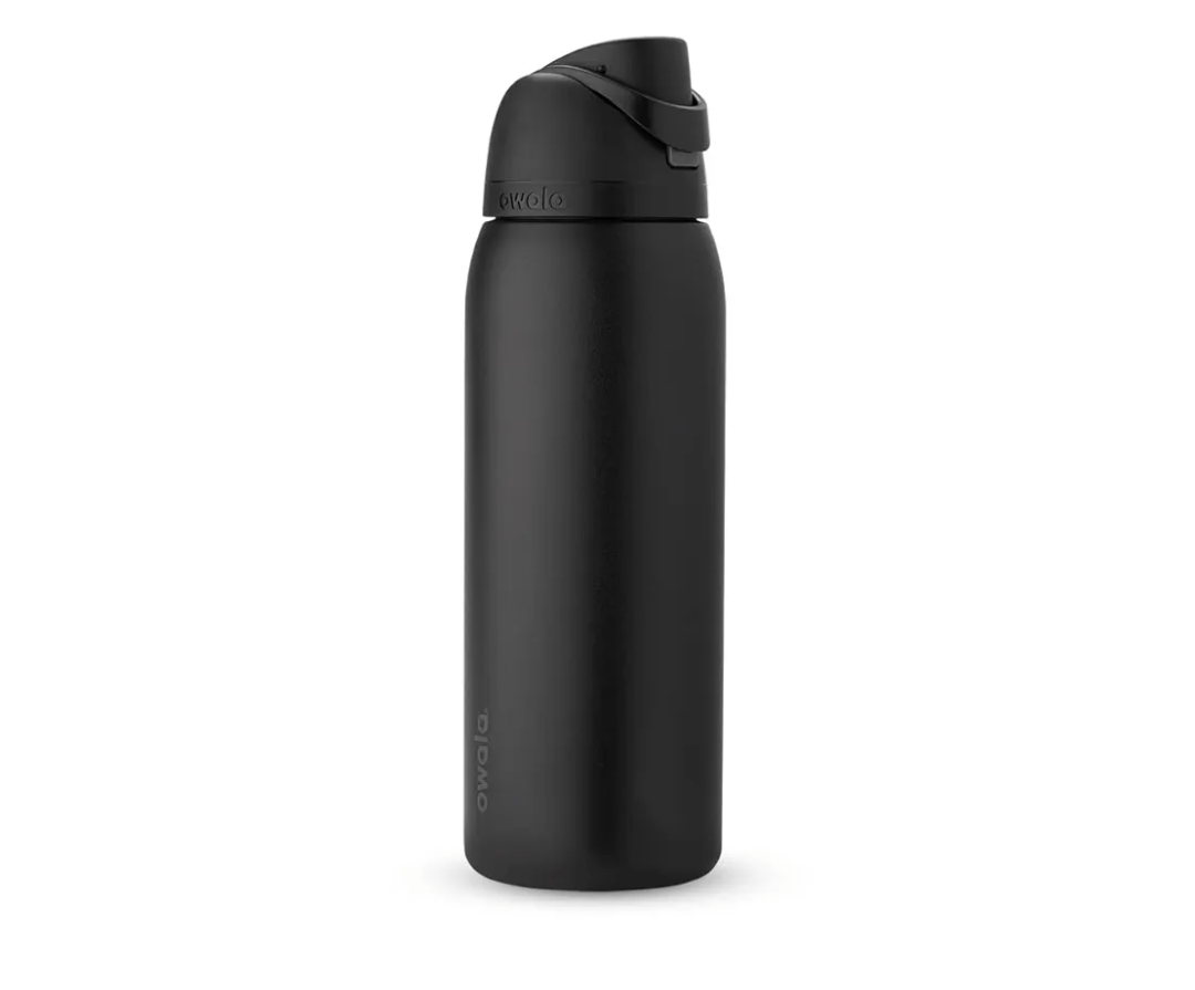 Owala FreeSip Insulated Stainless Steel Water Bottle with Straw, BPA-Free Sports Water Bottle, Great for Travel, 40 Oz, Very, Very Dark