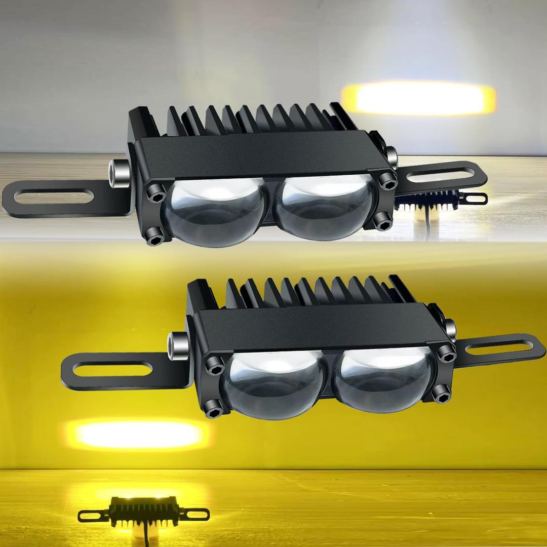 2pcs Car Grille Light,2.7'' Mini Motorcycle Spotlight Auto Auxiliary Front Grille Running Light Work Fog Lights For Trunk SUV.DC12/24V.