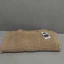 Soft Waffle Bath Mat, Super Absorbent Non Slip Bath Mats for Bathtub, Machine Washable Bathroom Rugs with Tassels, Rubber Backed (17''x 24'', Khaki)