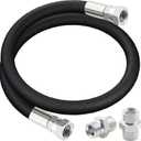 Compressor Jumper Hose 3/4" x 40"Length with 3/4 Rotate Male Connectors, 700PSI Rubber Compressor Hose