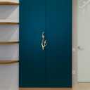 Brass Cabinet Handles Flower Branch Shaped Dresser Knob Twig Branch Cabinet Drawer Knobs Decorative Pulls for Cabinet Dresser Closet Cupboard Wardrobe (Copper)