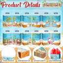 Sinload 36 Sets Summer Christmas Party Gift Bags with Tissue Paper Xmas in July Santa Tropical Goodie Bags with Handle Christmas Treat Tote Hawaiian Flamingo for Beach Pool Birthday Party Decoration