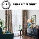 SUOUO Red Floral Curtains for Living Room Patterned Green Jacobean Farmhouse 84 inches Long Light Filtering Grommet Window Drapes for Dining Bedroom 2 Panels, 52"W x 84"L