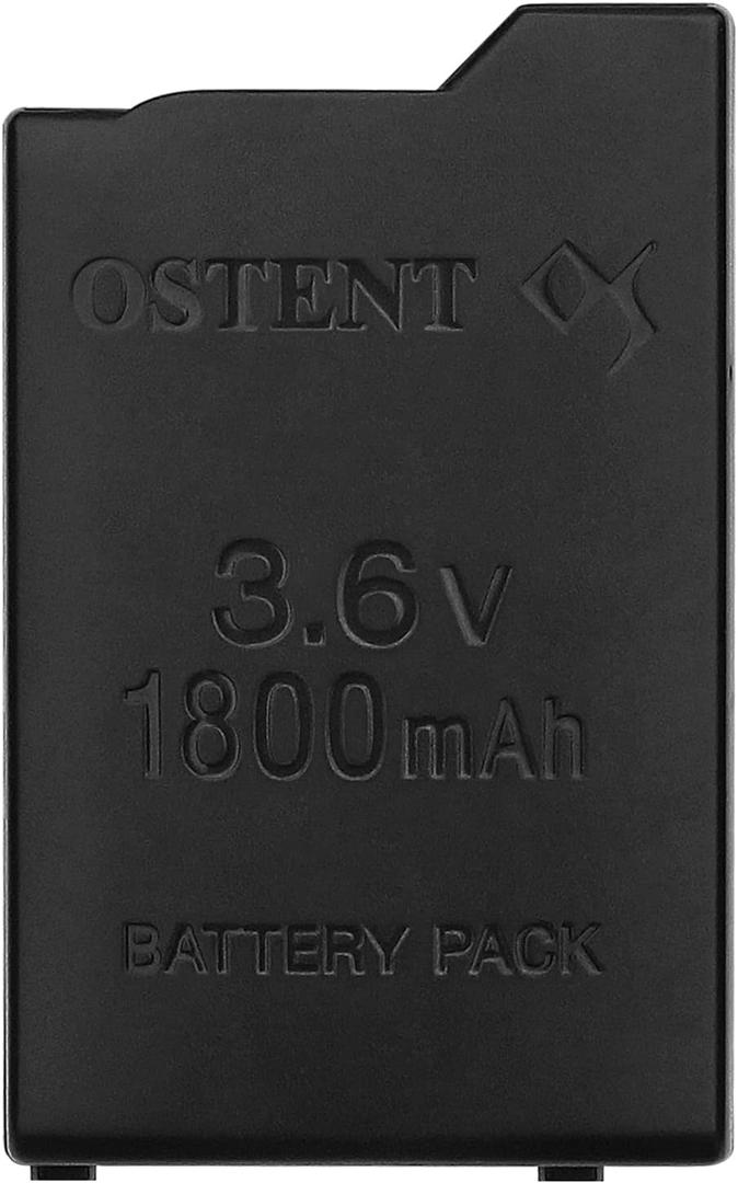 OSTENT High Capacity Quality Real 1800mAh 3.6V Lithium Ion Polymer Li-ion Polymer Rechargeable Battery Pack Replacement for Sony PSP 1000 PSP-110 Console
