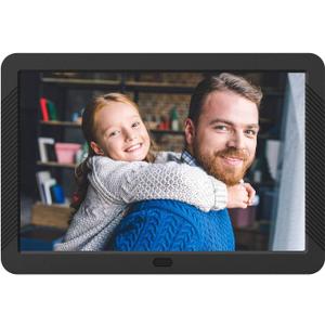 Atatat Digital Photo Frame with 1920x1080 IPS Screen, Digital Picture Frame Support Adjustable Brightness,Photo Deletion,1080P Video,Music,Slideshow,16:9 Widescreen- P800 (Black)