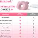 New Memory Foam Soft and Cozy Pillow Head Neck Support Pillow for Car Seat Breathable Bedding Set (Pink)