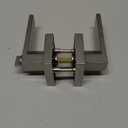 Interior Door Handle Satin Nickel Door Knob Keyless Levers Set (6 Pack), Heavy Duty Privacy Door Handle Lock for Bedroom or Bathroom, Square Door Lock for Left Right Handle Doors