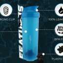 Pro Impact Shaker Cups for Protein Shakes  24.5 Oz Protein Shaker with Carabiner Hook  Leakproof Impact Resistant Shaker Bottles for Protein Mixes  Protein Shake Blender for Gym, On The Go - Blue