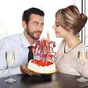 Red Glitter Will You Be My Valentine Cake Topper, Be Mine/Happy Valentine's Day/Te Amo, Valentine's Day Wedding Anniversary Party Decorations Supplies