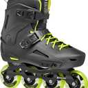 Rollerblade Lightning Men's Urban Inline Skate, Black and Lime (Size 8, Black/White)