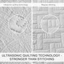 Love's cabin Quilts for Queen Bed Light Grey Bedspreads Bedding Set - Summer Lightweight Bedspread Comforter - Coin Pattern Bedding Coverlet for All Season - 3 Pieces (1 Quilt, 2 Pillow Shams) (Full/Queen (90"x96"))