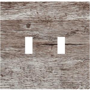 Light Switch Cover Plate Rustic Dark Grey Wood Plank Vintage Texture 2 Gang Double Switch Plate Covers Toggle Wallplate Decorative Outlet Covers Electrical Switchplate for Farmhouse Home