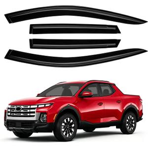 Canvcle Santa Cruz Rain Guards - Window Visors for Hyundai Santa Cruz 2022-2025 2026, Outside-Mount Tape-On Side Window Wind Deflectors for Santa Cruz Accessories, Vent Visors Shades Rainproof 4PCS