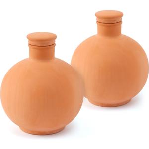 2pcs Ollas 6in-Terracotta Plant Watering Globes Self Watering Planter with Terra Cotta Clay Irrigation Pots Terracotta Watering Pots Large Simple Irrigation Peripheral Water