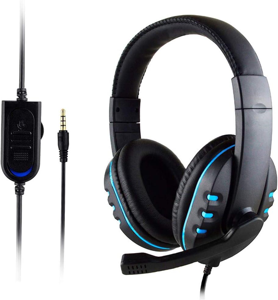 New Gaming Headset Voice Control Wired HI-FI Sound Quality for PS4 Black - PS4 Wired Headset 