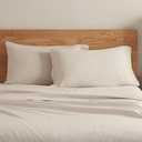 DAPU 100% Linen Pillowcases 20x40 Inches Pillow Cases (Pack of 2) with Envelope Closure, Stone Washed Breathable and Cooling (Natural Linen, King)