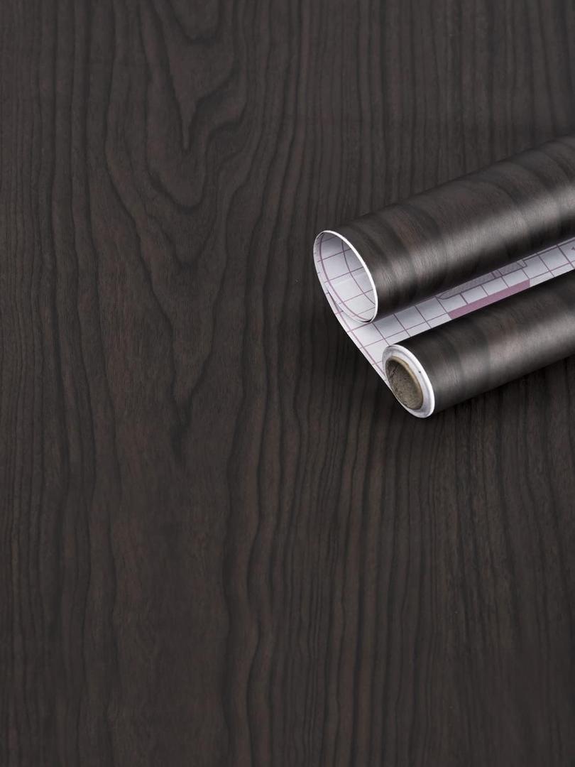 Art3d Self-Adhesive Contact Paper Countertops (200"x17.7", Black Walnut 1 Pack)