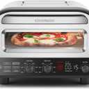 CHEFMAN Indoor Pizza Oven - Makes 12 Inch Pizzas in Minutes, Heats up to 800F - Countertop Electric Pizza Maker with 5 Touchscreen Presets, Pizza Stone and Peel Included - Stainless Steel