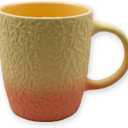 Soft Touch Embossed Ombre Mug - 18 Oz Coffee Mug with Beautiful Box - Unique Tea Cup for Gift - Ceramic Coffee Cups for Daily Use