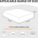 BT.WA Sectional Couch Covers for Sofa Cushion L Shaped Couch Cover Washable Soft Couch Cushion Covers Stretch Sofa Slipcovers(1-Piece for Sofa Seat or Backrest, White)