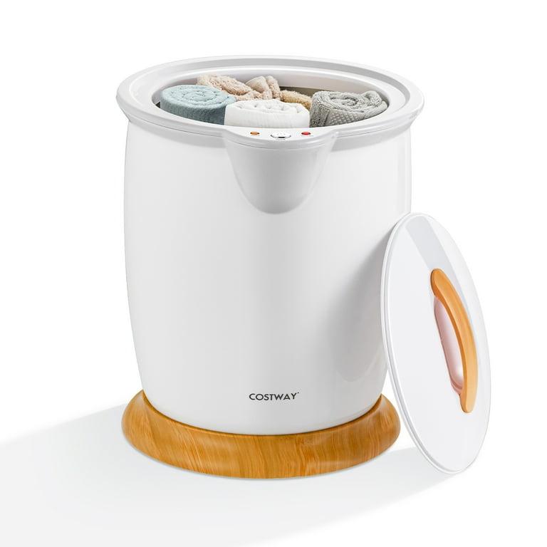 Bathroom Towel Warmer Bucket with Fragrance Holder & Auto Shut Off White