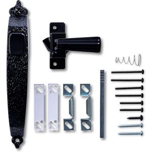 Wright Products - Colonial Tie Down Push Button Door Latch for Screen and Storm Doors, Black ((Pack of 1))