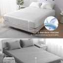 ZonLi 100% Rayon Derived from Bamboo Cooling Fitted Sheet Cali King Size for Hot Sleeper, 72"x84", Snow White