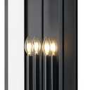 Extra Large Black Outdoor Light Fixtures Wall Mount,Modern Outdoor Wall Lantern,Exterior Porch Garage Light, Outside Sconce for House,Entryway with Thick Glass Shades & E12 Base, 1, 23.7 Inches, No Sensor