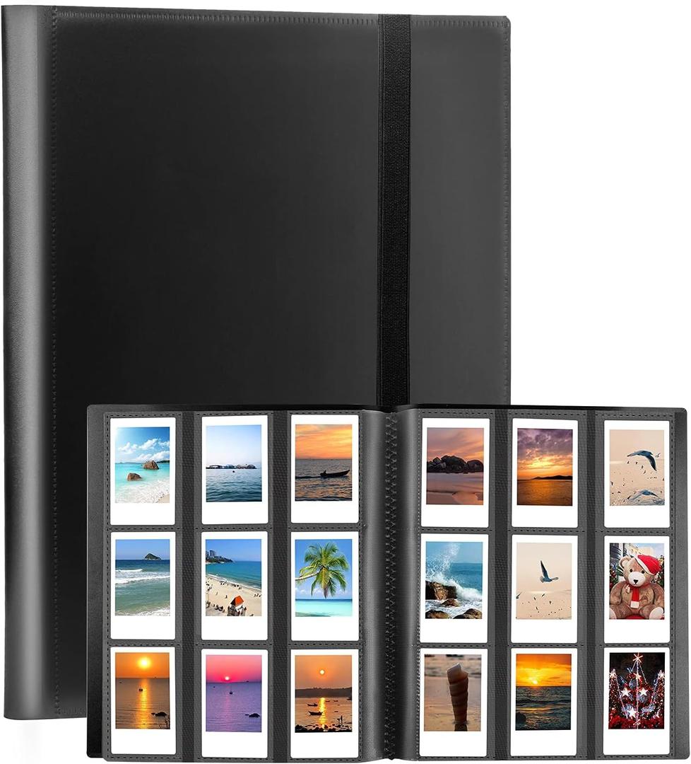 432 Pockets Photo Album for Fujifilm Instax Mini Camera, Polaroid Camera, for Fujifilm Instax Mini 12 11 9 40 99 90 8 7 Evo LiPlay Instant Camera, Polaroid Snap PIC-300 Z2300 Instant Camera (Black)