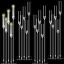 Tessco 4 Set 5 Arms Acrylic Candelabra Centerpieces 46.4'' Tall Clear Candle Holders Wedding Table Centerpiece Floor Candle Stand with Acrylic Shade Fit 0.8'' LED Candles for Home Party Decoration