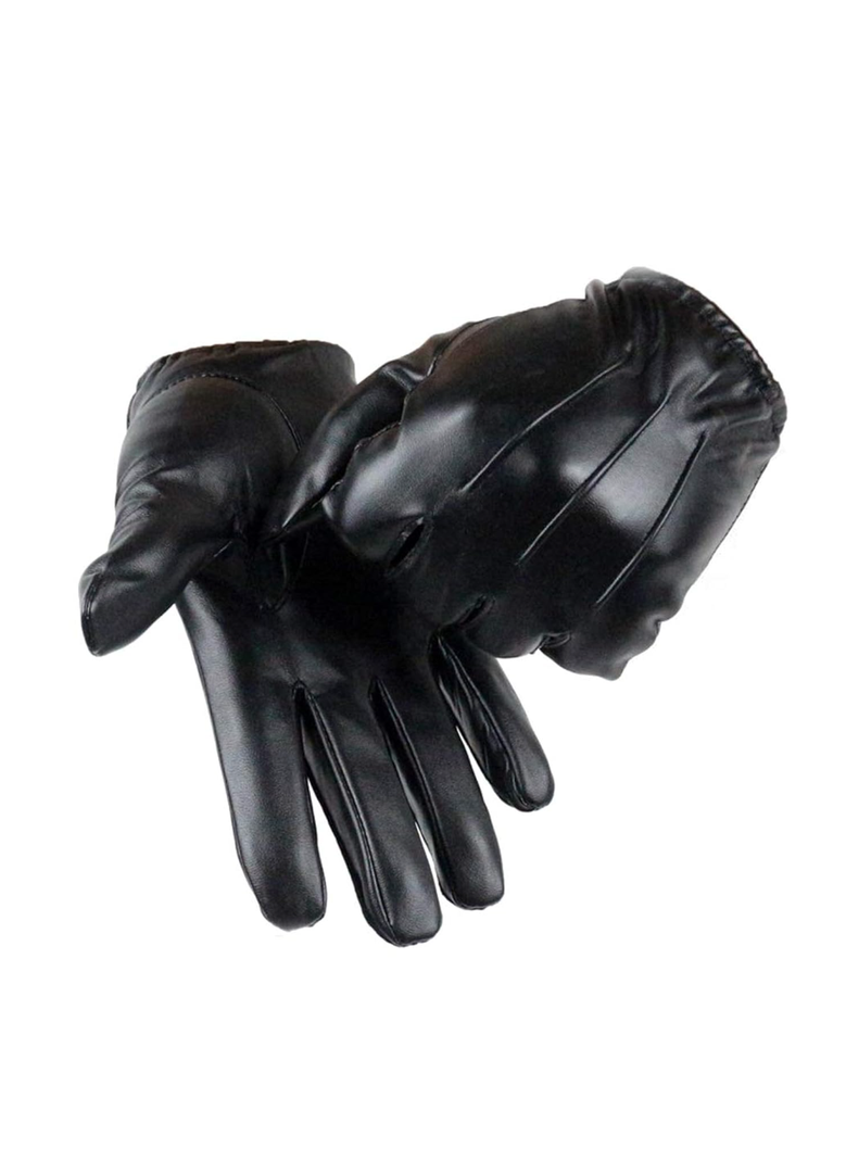 Long Keeper Men Leather Touchscreen Gloves Winter Driving Warm Wrist Gloves