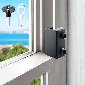 Sliding Window Locks (6 Sets), Secure Window Lock with Key, Window Locks for Up and Down Windows & Horizontal Sliding Windows, Adjustable Window Lock, Sturdy and Durable, Does Not Deform