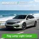 munirater 2-Pack Front Bumper Fog Light Cover Left and Right Side Replacement for Accord 2016-2017