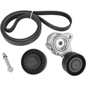 Tykick Serpentine Belt Tensioner Idler Pulley Drive Kit for BMW 128i 323i 325i 325xi 328i xDrive 328xi 330i 330xi 525i 525xi 528i xDrive 528xi 530i 530xi X3 X5 2006-2013 2.5L 3.0L L6 Replaces ADK0022P