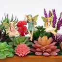 Fairy Garden Vintage Resin Fairy Figurines for Outdoor Garden Yard Lawn Supplies Home Decor Set of 6