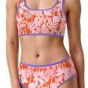 Beautikini Period Swimwear Sporty Two Piece Menstrual Swimsuits Leakproof Bikini Set Bathing Suits for Teen Girls Women Size XS