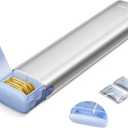 VAYDEER Metal Weekly Pill Organizer  Moisture-Proof Travel Pill Organizer with Built-in Desiccant Chamber and Airtight Lids  Large-Capacity Pill Box for Vitamins, Medicines & Supplements(Silver)