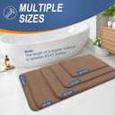 OLANLY Thick Memory Foam Small Bathroom Rugs 24x16, Extra Soft Absorbent Bathroom Mat, Quick Dry Bath Mat, Non-Slip, Machine Washable Carpet for Bathroom, Tub and Shower, Home Decor Accessories, Mocha