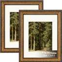 11x14 Picture Frame Gold 2 Pack - Antique Wall Vintage Picture Frames