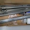 LONTAN 5 Pcs Center Mount Drawer Slides Bottom Mount for Cabinet and Dresser 14 Inch Heavy Duty Drawer Rails 9.74" Extension Glide Track