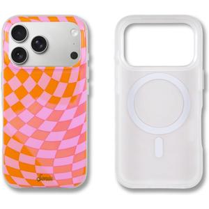 Sonix Phone Case for iPhone 17 Pro | Compatible with MagSafe | 10ft Drop Tested | Checkmate Pink