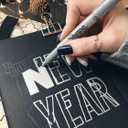 Sharpie Metallic Permanent Markers, Fine Tip, Silver, 12 Count - For Black Paper or Dark Surfaces, Arts & Crafts, Posters, Classroom Supplies